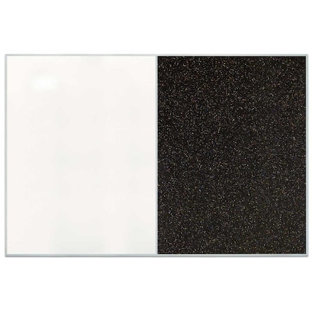 United Visual Products Sliding Door Indoor Enclosed Corkboard, 9 UV9011ACSH-WHITE-CORK
